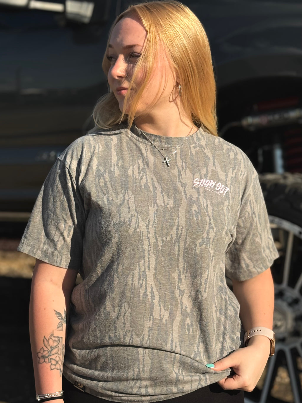 Pink ShowOut Bottomland Tee