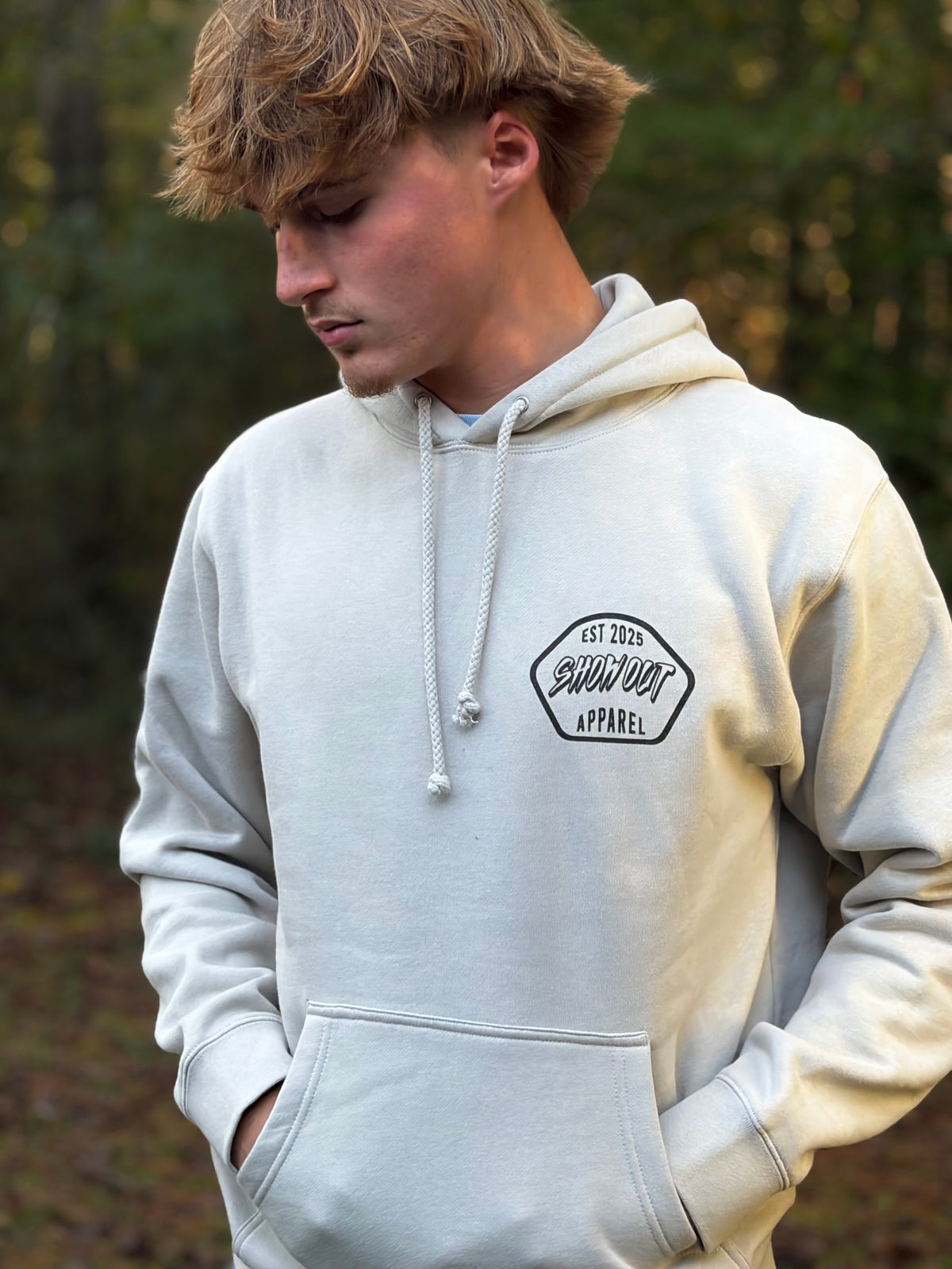 Badge Logo Hoodie | Smoke