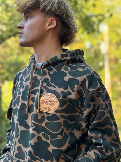 Badge Logo Hoodie | Duck Camo