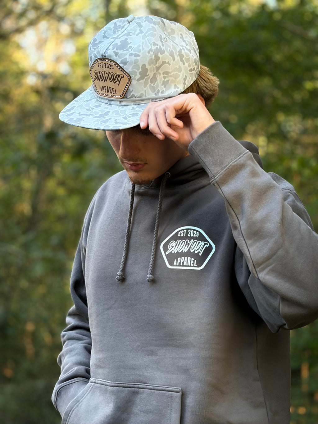 Badge Logo Hoodie | Charcoal