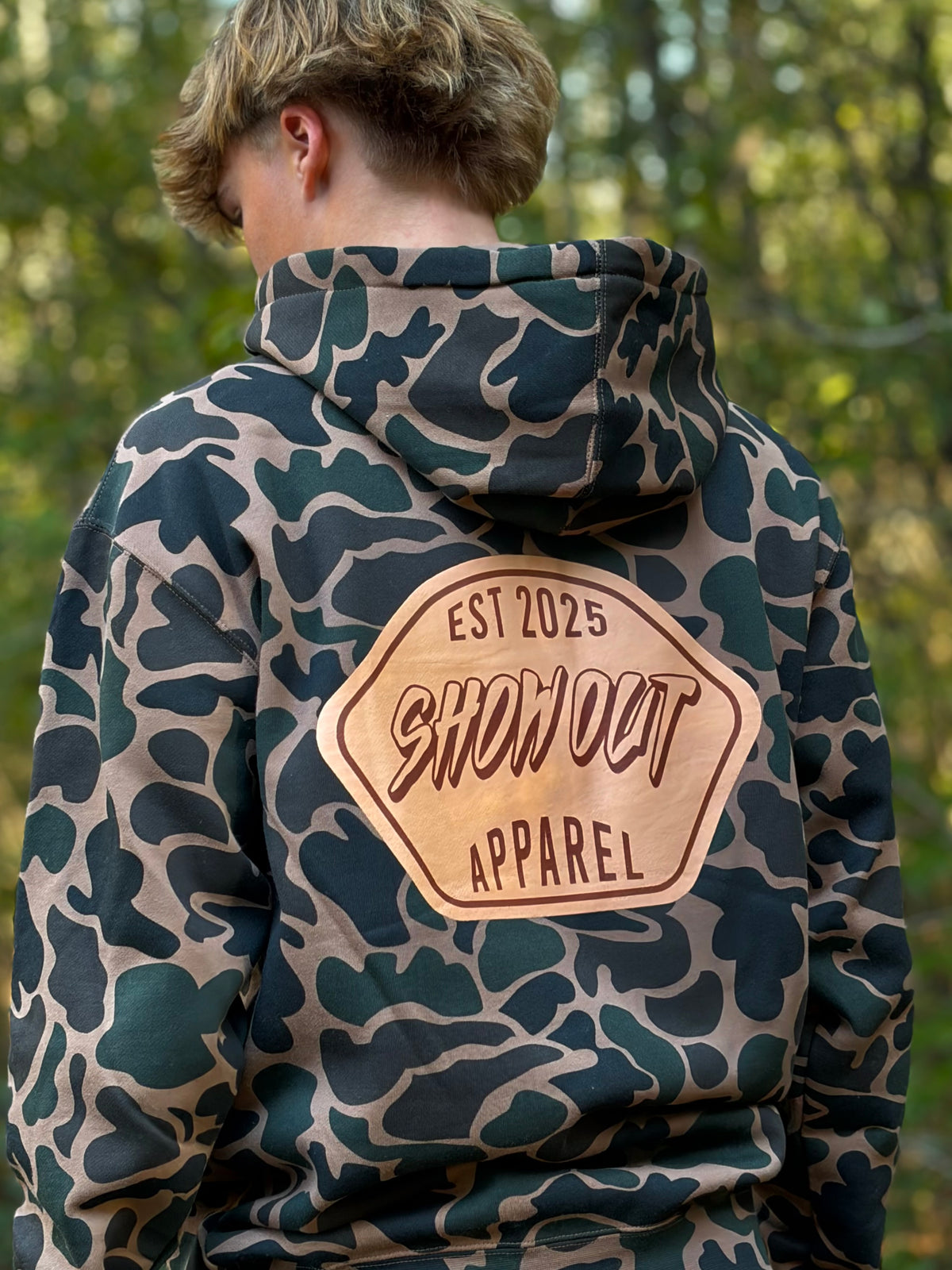 Badge Logo Hoodie | Duck Camo