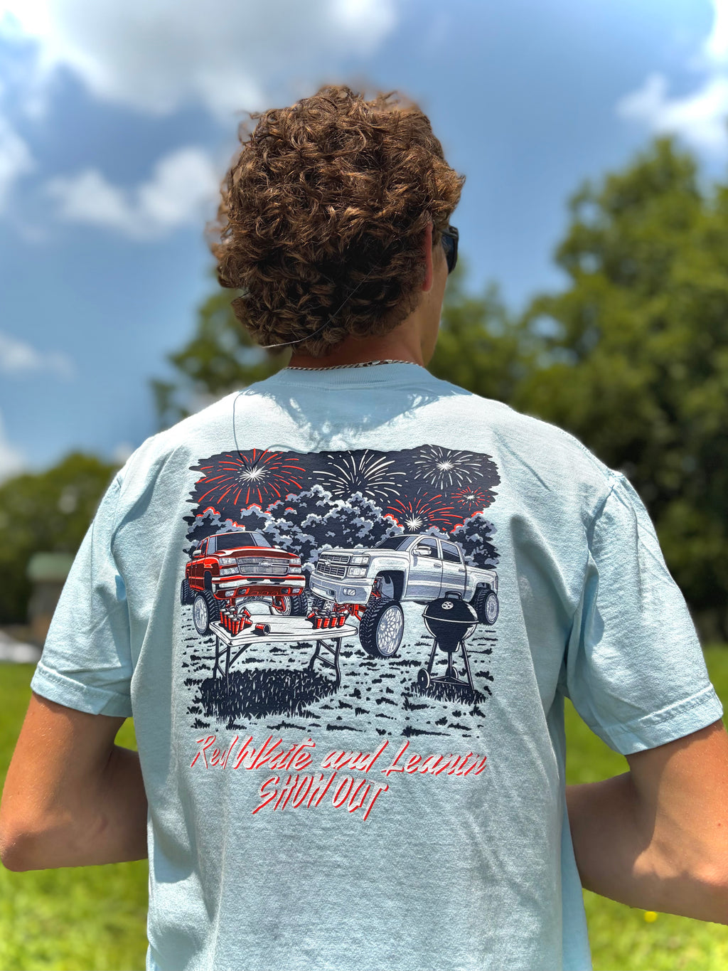 Red White and Leanin Tee